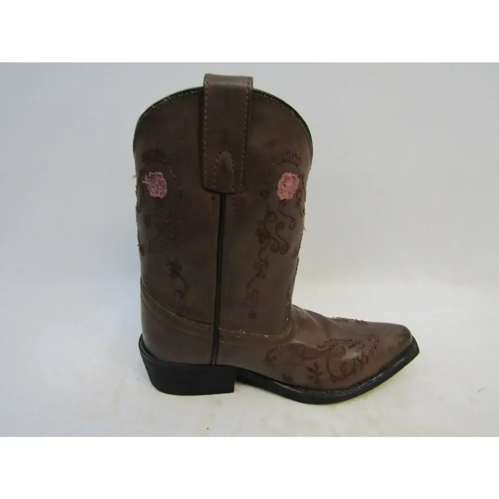 Shyanne Little Kids Youth Size 12 D Brown Floral Cowboy Western Boots